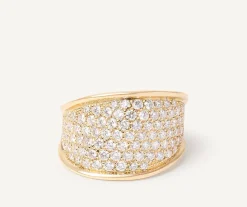 Marco Bicego Rings|18Kt Yellow Gold Band Ring With Diamonds