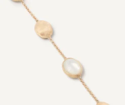 Marco Bicego Bracelets|18Kt Yellow Gold Bracelet With Ovals And Mother-Of-Pearl