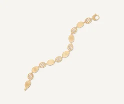 Marco Bicego Bracelets|18Kt Yellow Gold Diamond Alternating Pave Bracelet