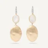 Marco Bicego Earrings|18Kt Yellow Gold Earrings With Mother-Of-Pearl And Diamond Hook