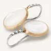 Marco Bicego Earrings|18Kt Yellow Gold Earrings With Mother-Of-Pearl And Diamond Hook