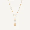 Marco Bicego Necklaces|18Kt Yellow Gold Lariat Necklace With Mother-Of-Pearl And Diamonds