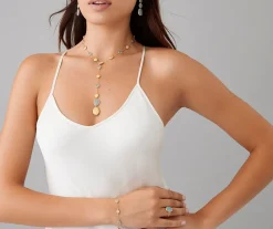 Marco Bicego Necklaces|18Kt Yellow Gold Lariat Necklace With Aquamarines And Diamonds