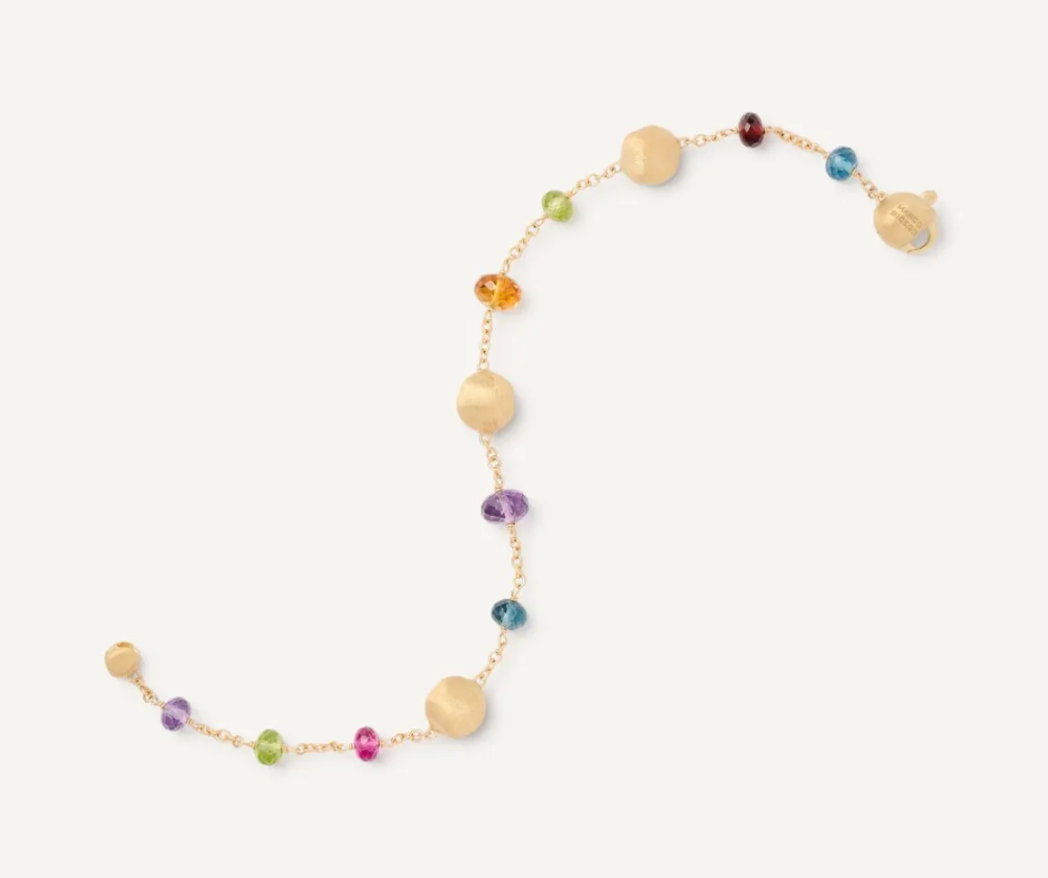 Marco Bicego Bracelets|18Kt Yellow Gold Mixed Gemstone Single-Strand Bracelet