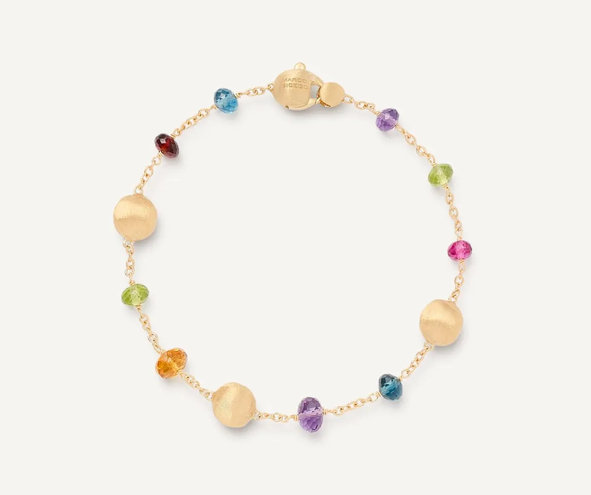 Marco Bicego Bracelets|18Kt Yellow Gold Mixed Gemstone Single-Strand Bracelet