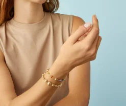 Marco Bicego Bracelets|18Kt Yellow Gold Mixed Gemstone Single-Strand Bracelet