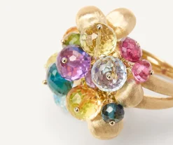 Marco Bicego Rings|18Kt Yellow Gold Mixed Gemstone Cocktail Ring, Large