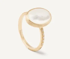 Marco Bicego Rings|18Kt Yellow Gold Mother-Of-Pearl And Diamond Ring