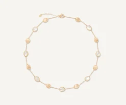 Marco Bicego Necklaces|18Kt Yellow Gold Necklace With Oval Elements And Mother-Of-Pearl