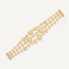 Marco Bicego Bracelets|18Kt Yellow Gold Three-Strand Mixed Bead Bracelet
