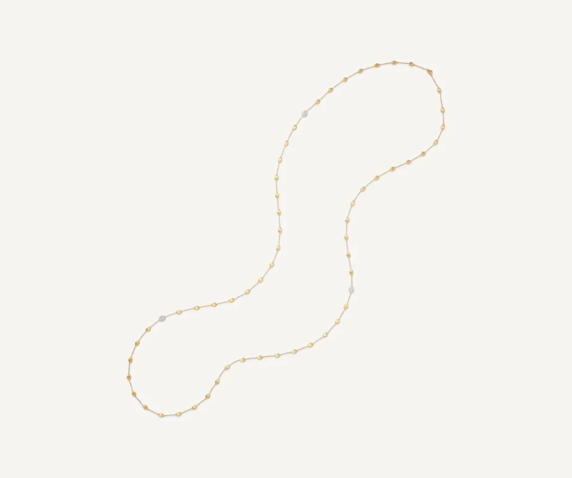 Marco Bicego Necklaces|Long Necklace With Oval Elements And Diamonds
