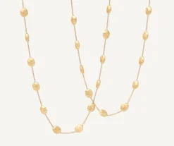 Marco Bicego Necklaces|Long Necklace With Yellow Gold Oval Elements
