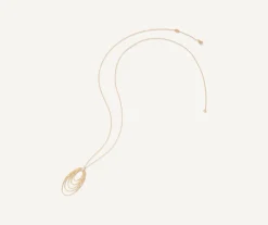 Marco Bicego Necklaces|Long Pendant With Oval Elements And Diamonds