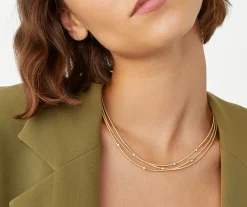 Marco Bicego Necklaces|Multi-Strand Gold Necklace With Diamonds