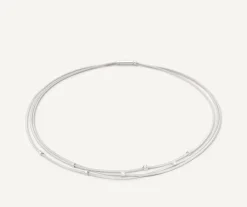 Marco Bicego Necklaces|Multi-Strand White Gold Necklace With Diamonds
