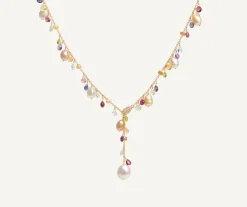 Marco Bicego Necklaces|Pearls And Mixed Gemstone 18Kt Yellow Gold Lariat Necklace