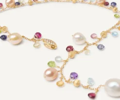 Marco Bicego Necklaces|Pearls And Mixed Gemstone 18Kt Yellow Gold Lariat Necklace