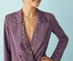 Marco Bicego Necklaces|Pearls And Mixed Gemstone 18Kt Yellow Gold Lariat Necklace