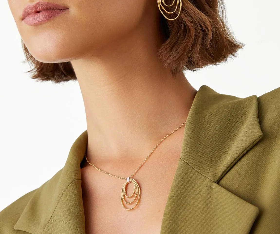 Marco Bicego Necklaces|Pendant Necklace With Diamond Elements