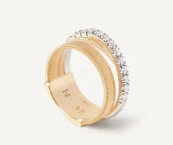 Marco Bicego Rings|Ring With Diamond-Studded Plaque, Medium
