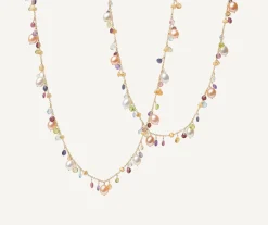 Marco Bicego Necklaces|Sautoir With Pearls And Multicolored Gems