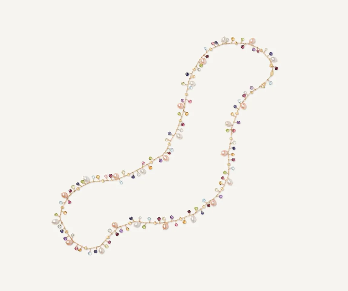 Marco Bicego Necklaces|Sautoir With Pearls And Multicolored Gems