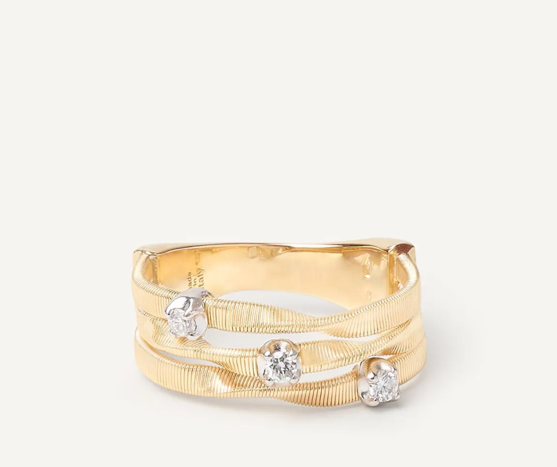 Marco Bicego Rings|Three-Band Diamond Ring