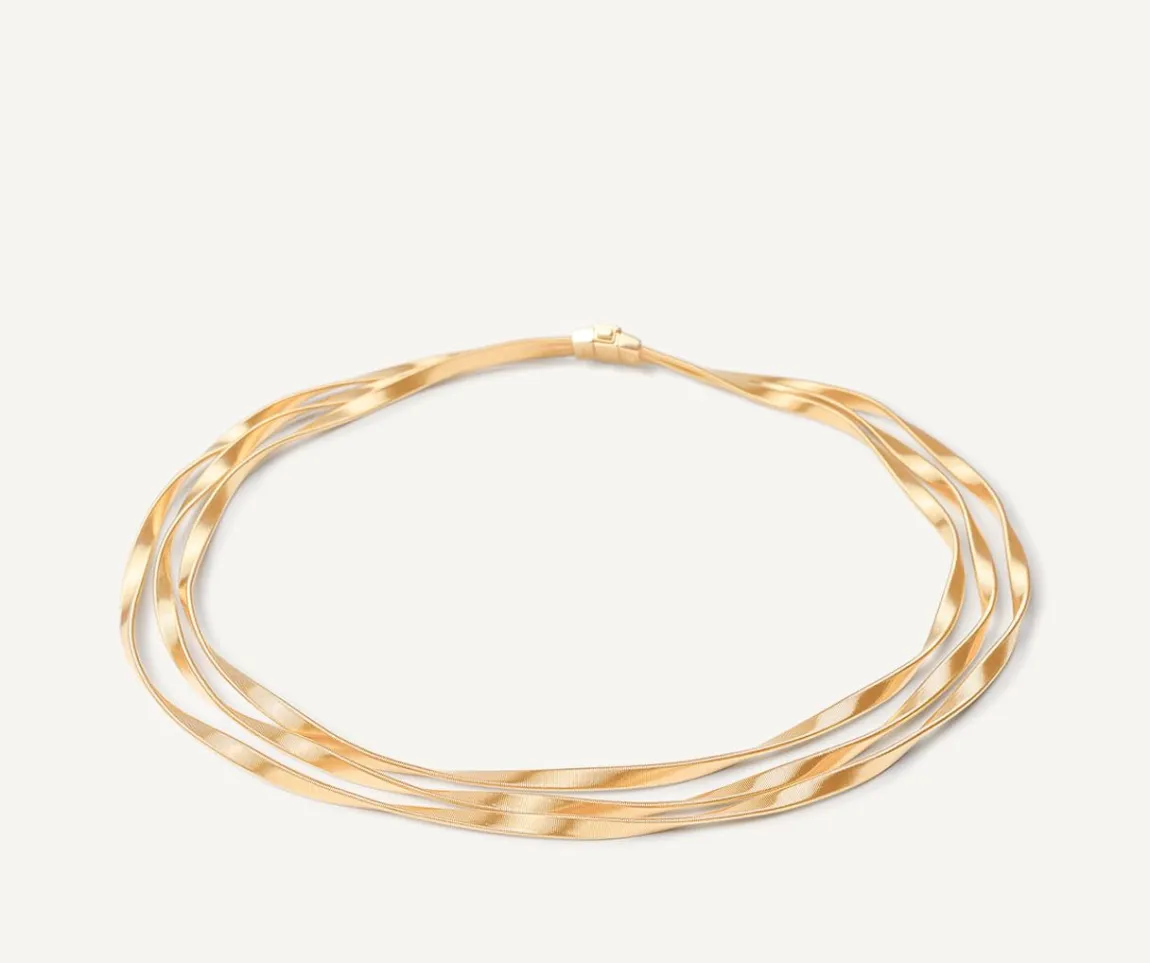 Marco Bicego Necklaces|Three-Strand Gold Necklace, Supreme
