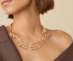 Marco Bicego Necklaces|Three-Strand Gold Necklace, Supreme