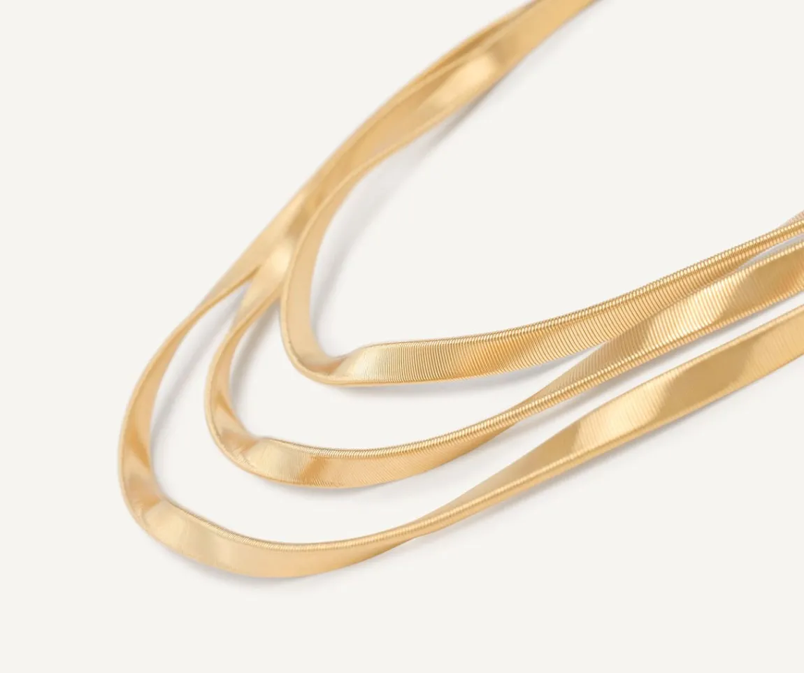 Marco Bicego Necklaces|Three-Strand Gold Necklace, Supreme