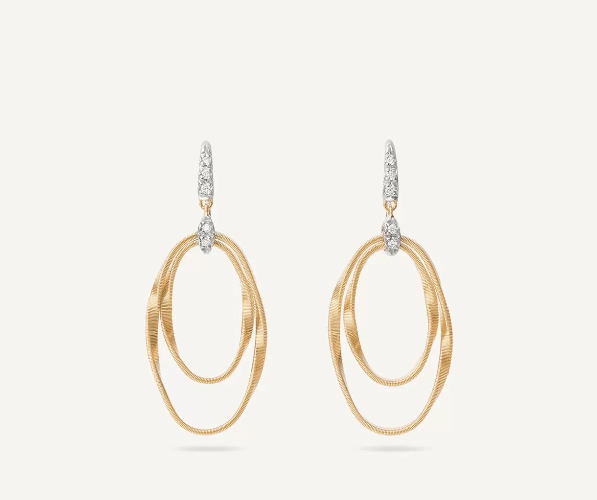 Marco Bicego Diamond-Studded Earrings With Ovals | Earrings