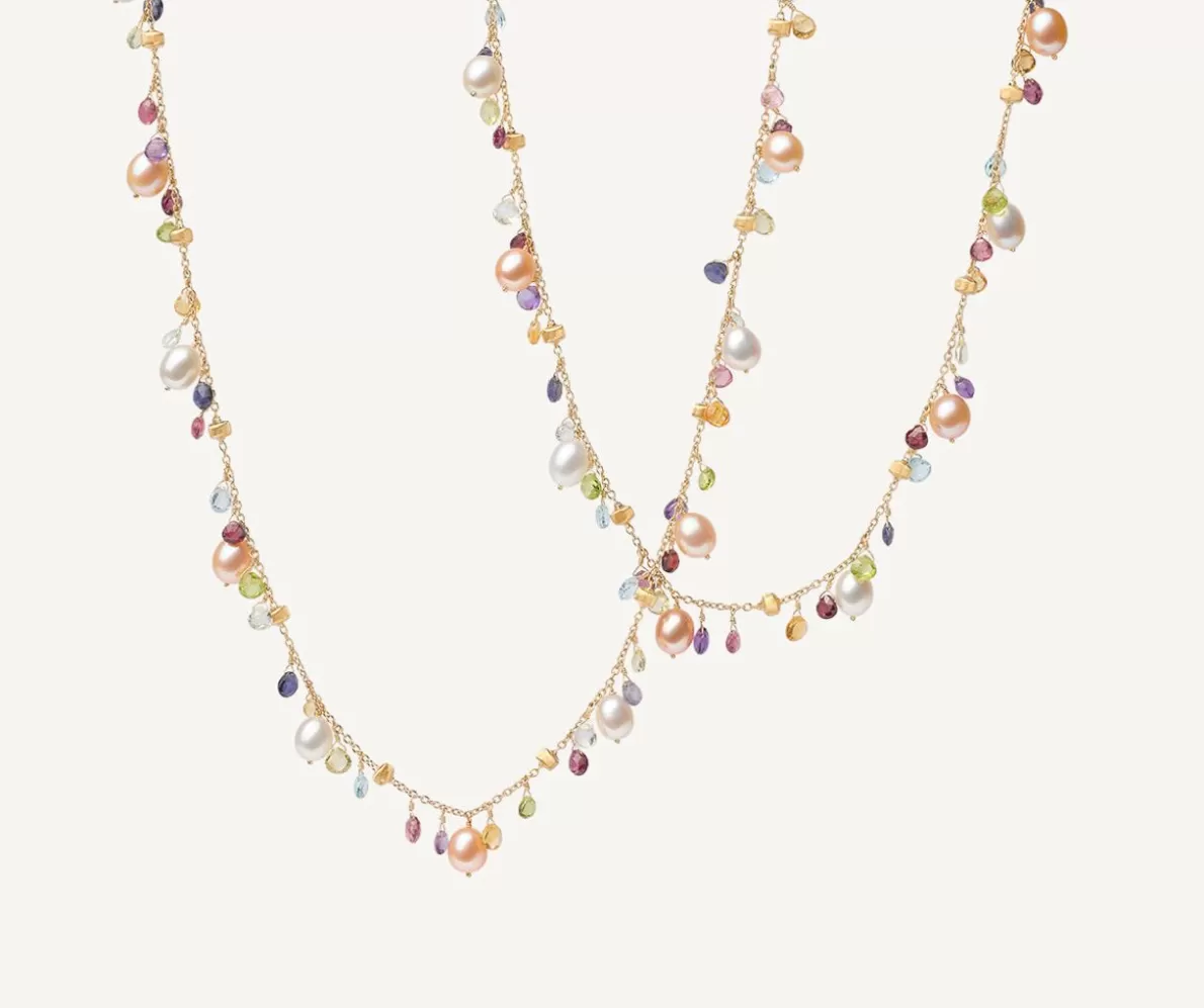 Marco Bicego Sautoir With Pearls And Multicolored Gems | Necklaces