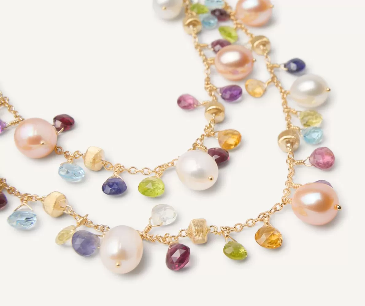 Marco Bicego Sautoir With Pearls And Multicolored Gems | Necklaces